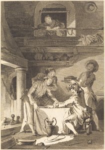 De palingpastei door Charles Emmanuel Patas after Jean Honoré Fragonard