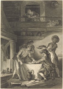 De palingpastei door Charles Emmanuel Patas after Jean Honoré Fragonard