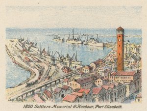 Zuid-Afrika: 1820 Settlers Memorial en Haven, Port Elizabeth door Charles Ernest Peers