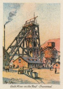 Zuid-Afrika: Goudmijn op de Reef, Transvaal door Charles Ernest Peers