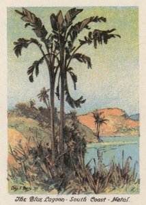 Zuid-Afrika: De Blauwe Lagune, Zuidkust, Natal (kleur litho)