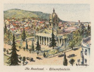 Zuid-Afrika: De Raadzaal, Bloemfontein door Charles Ernest Peers