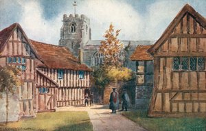 Het oude Pedagogenhuis, Stratford-on-Avon door Charles Essenhigh Corke