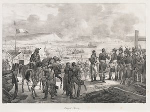 Kamp bij Boulogne, begin 19e eeuw door Charles Etienne Pierre Motte