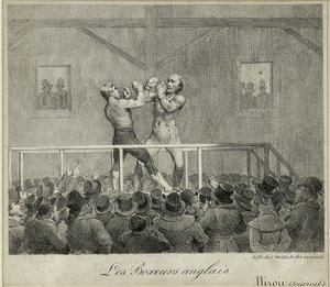 Engelse boksers door Charles Etienne Pierre Motte