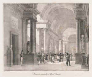 Binnenkomst in Berlijn, begin 19e eeuw (litho)