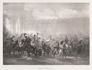 Intocht van de Tuilerieën, begin 19e eeuw door Charles Etienne Pierre Motte