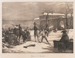 Napoleons Jeugd, begin 19e eeuw (litho) door Charles Etienne Pierre Motte