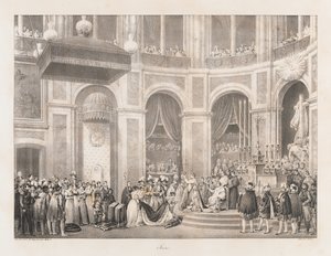 Sacre, begin 19e eeuw (litho) door Charles Etienne Pierre Motte