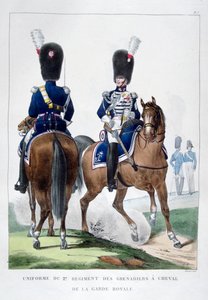 Uniform van het 2e Regiment van Paardengrenadiers, Frankrijk, 1823