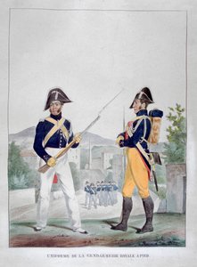 Uniform van de koninklijke voetgendarmen, Frankrijk, 1823