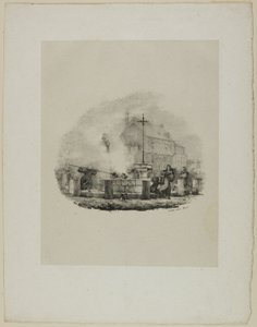 Onbekende dramatische scène door Charles Etienne Pierre Motte