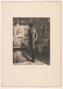 Verzamelaar van prenten door Charles F. Pinet