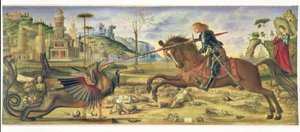 Na Carpaccio - St. Joris en de Draak door Charles Fairfax Murray