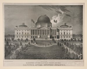 Verhoging van het oostelijke punt van het Capitool van de Verenigde Staten (Washington, D.C.) door Charles Fenderich