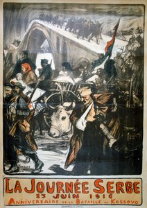 25 juni 1916 - Serviëdag, Franse Eerste Wereldoorlog poster, 1916