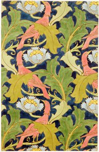 Ontwerp voor bedrukt linnen, gedrukt door G.O. en J. Baker, ca. 1893