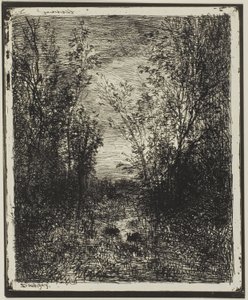 Beek in de Open Plek door Charles Francois Daubigny