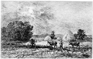 Clair de Lune in Valmondois, 1840-1875, 1924 door Charles Francois Daubigny
