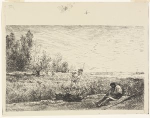 Hooien door Charles Francois Daubigny