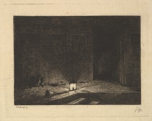 Interieur van een herberg, 1861-62 door Charles Francois Daubigny