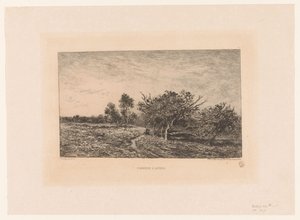 Landschap met appelbomen door Charles Francois Daubigny