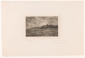 Landschap met grazend vee en konijnen