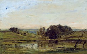 Eenzaamheid door Charles Francois Daubigny