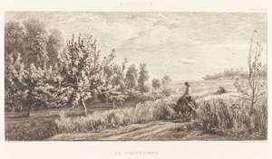 Lente (Le Printemps) door Charles Francois Daubigny
