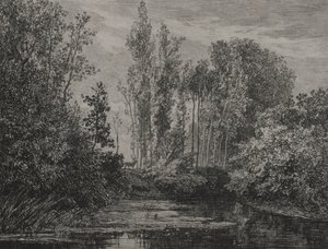Herten aan de waterkant, 1850