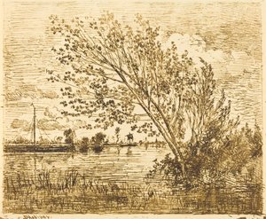 Stand van elzen door Charles Francois Daubigny