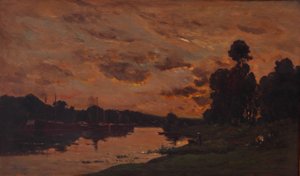 De middag door Charles Francois Daubigny