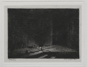 De Boottocht: Interieur van een Herberg (De Gang van een Herberg) door Charles Francois Daubigny