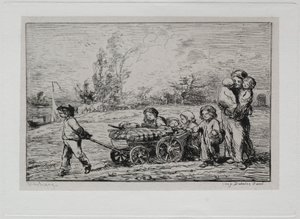 De Boottocht: Verhuizen naar "Le Botin" (De Scheepsinrichting) of Verhuizen naar de Boot door Charles Francois Daubigny