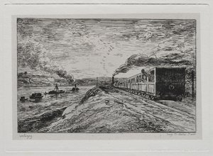 De Boottocht: Het Vertrek (De Terugkeer) door Charles Francois Daubigny