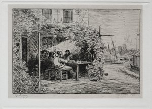 De boottocht: De lunch voor het aan boord gaan in Asnières, 1861