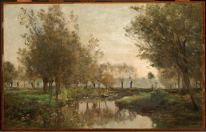 De kreek, 1863 door Charles Francois Daubigny