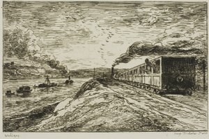 Het vertrek (De terugkeer) door Charles Francois Daubigny