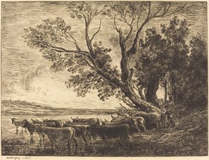 De doorwaadbare plaats door Charles Francois Daubigny