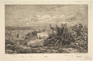 De oogst Souvenir van de Morvan door Charles Francois Daubigny