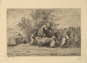 De Erfgenamen van de Kar, 1861 door Charles Francois Daubigny