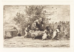 De erfenis van de koets door Charles Francois Daubigny