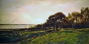 De Pre des Graves in Villerville door Charles Francois Daubigny