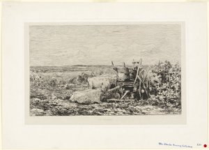 De wijnoogst (Souvenir van de Morvan) door Charles Francois Daubigny
