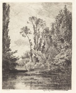 De Maagdeneilanden in Bezons door Charles Francois Daubigny