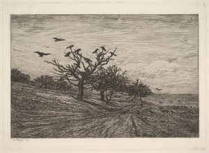 Boom vol kraaien door Charles Francois Daubigny