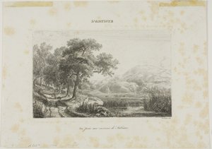 Uitzicht genomen nabij Subiaco door Charles Francois Daubigny