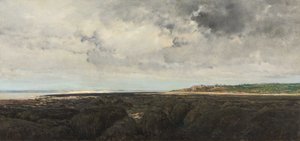 Villerville gezien vanaf Le Ratier door Charles Francois Daubigny