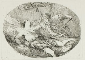 Tarquin en Lucretia door Charles Francois Hutin
