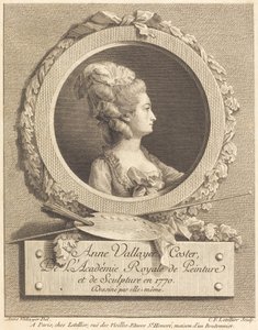Anne Vallayer-Coster door Charles Francois Le Tellier after Anne Vallayer Coster